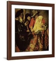 At the Procuress-Johannes Vermeer-Framed Giclee Print