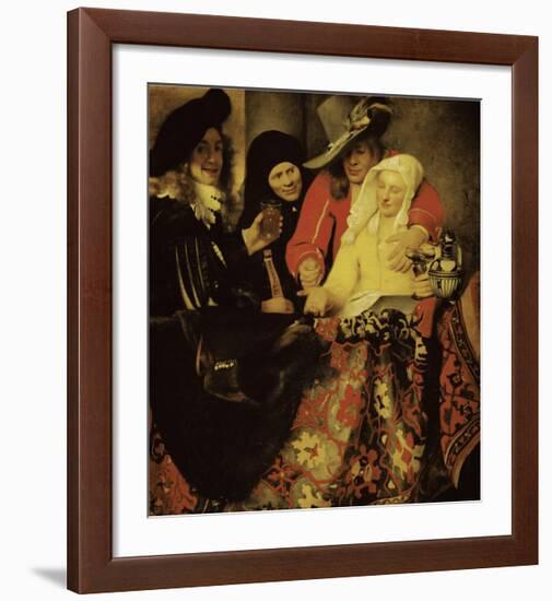 At the Procuress-Johannes Vermeer-Framed Giclee Print