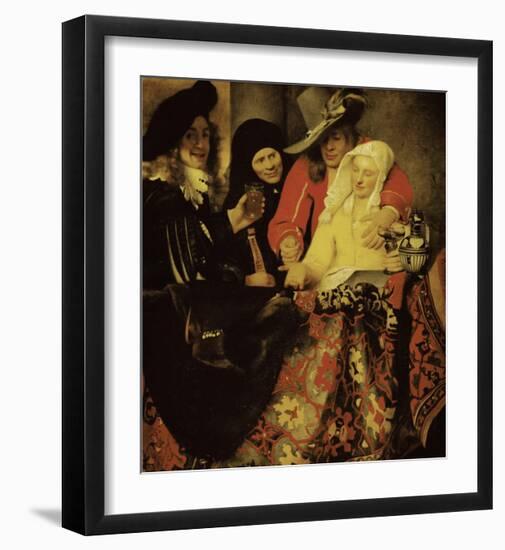 At the Procuress-Johannes Vermeer-Framed Giclee Print