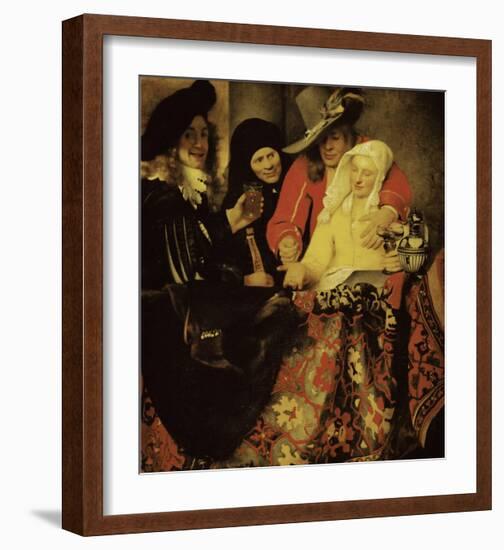 At the Procuress-Johannes Vermeer-Framed Giclee Print