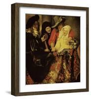 At the Procuress-Johannes Vermeer-Framed Giclee Print