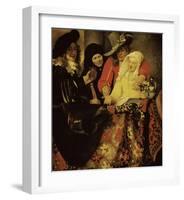 At the Procuress-Johannes Vermeer-Framed Giclee Print