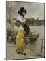 At the Quayside-Emile-auguste Pinchart-Mounted Giclee Print