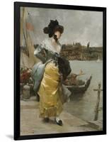 At the Quayside-Emile-auguste Pinchart-Framed Giclee Print