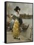 At the Quayside-Emile-auguste Pinchart-Framed Stretched Canvas