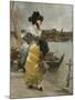 At the Quayside-Emile-auguste Pinchart-Mounted Giclee Print