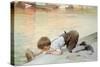 At the Quayside-Henri Jules Jean Geoffroy-Stretched Canvas