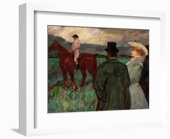 At the Race, 1899-Henri de Toulouse-Lautrec-Framed Giclee Print