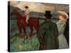 At the Race, 1899-Henri de Toulouse-Lautrec-Stretched Canvas