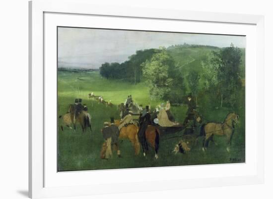 At the Racecourse, 1860-62-Edgar Degas-Framed Giclee Print