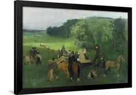 At the Racecourse, 1860-62-Edgar Degas-Framed Giclee Print