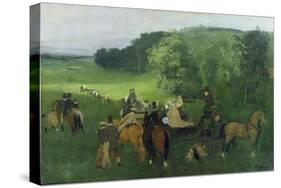 At the Racecourse, 1860-62-Edgar Degas-Stretched Canvas