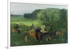 At the Racecourse, 1860-62-Edgar Degas-Framed Giclee Print