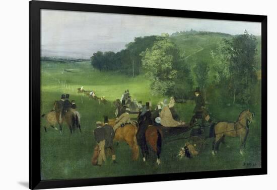 At the Racecourse, 1860-62-Edgar Degas-Framed Giclee Print