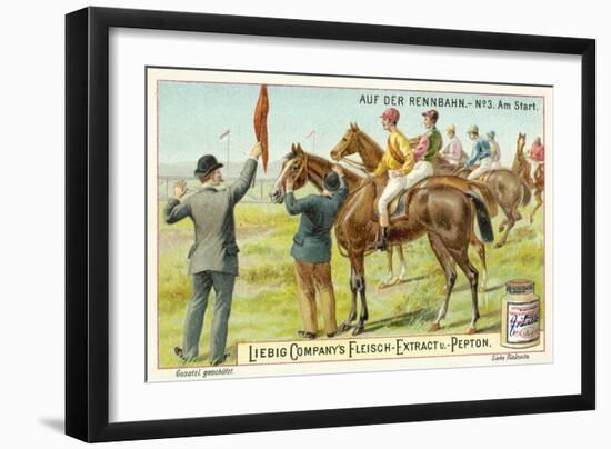 At the Racecourse: at the Start-null-Framed Giclee Print