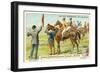 At the Racecourse: at the Start-null-Framed Giclee Print