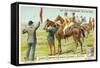 At the Racecourse: at the Start-null-Framed Stretched Canvas