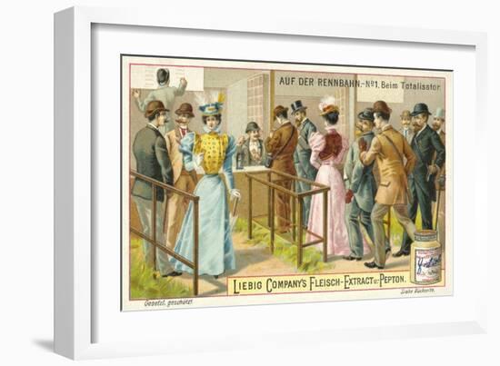 At the Racecourse: Betting-null-Framed Giclee Print
