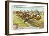 At the Racecourse: over the Last Fence-null-Framed Giclee Print