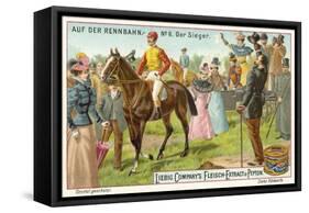 At the Racecourse: the Winner-null-Framed Stretched Canvas