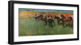 At the Races - Before the Start-Edgar Degas-Framed Premium Giclee Print