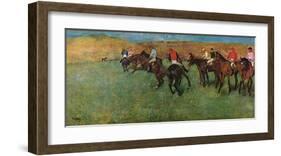 At the Races - Before the Start-Edgar Degas-Framed Premium Giclee Print