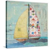 At the Regatta I Sail Sq-Courtney Prahl-Stretched Canvas