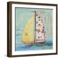 At the Regatta I Sail Sq-Courtney Prahl-Framed Art Print