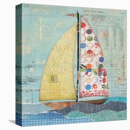 At the Regatta I Sail Sq-Courtney Prahl-Stretched Canvas