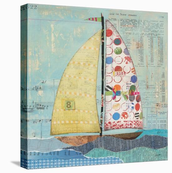 At the Regatta I Sail Sq-Courtney Prahl-Stretched Canvas