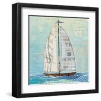 At the Regatta III Sail Sq-Courtney Prahl-Framed Art Print