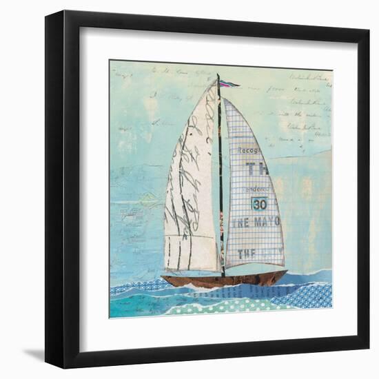 At the Regatta III Sail Sq-Courtney Prahl-Framed Art Print