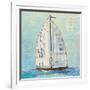 At the Regatta III Sail Sq-Courtney Prahl-Framed Art Print