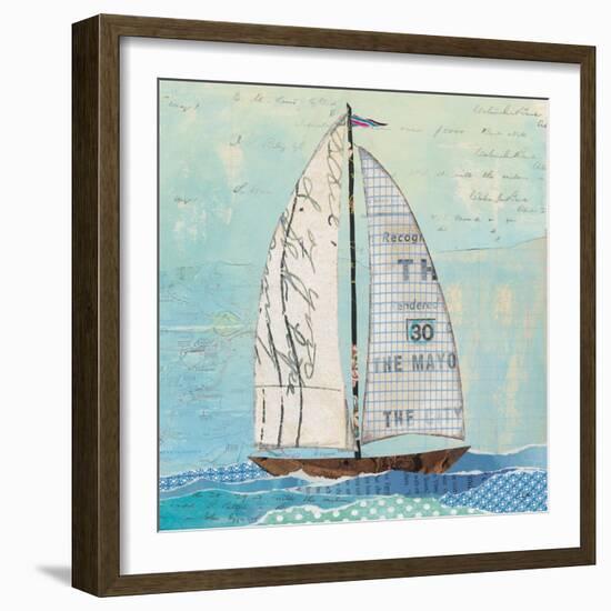 At the Regatta III Sail Sq-Courtney Prahl-Framed Art Print