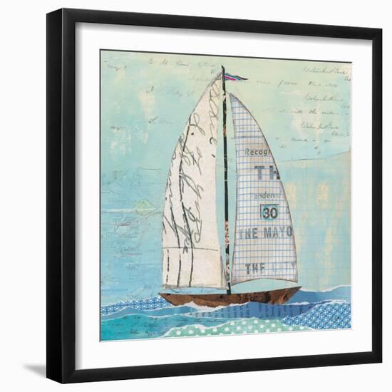 At the Regatta III Sail Sq-Courtney Prahl-Framed Art Print