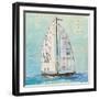 At the Regatta III Sail Sq-Courtney Prahl-Framed Art Print