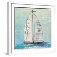 At the Regatta III Sail Sq-Courtney Prahl-Framed Art Print