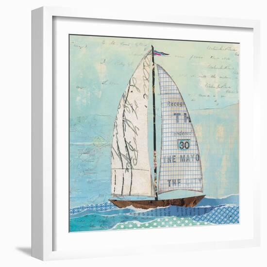 At the Regatta III Sail Sq-Courtney Prahl-Framed Art Print