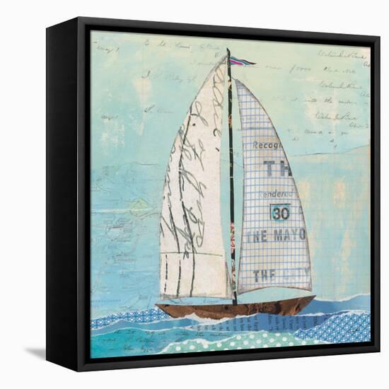 At the Regatta III Sail Sq-Courtney Prahl-Framed Stretched Canvas