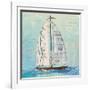 At the Regatta III Sail Sq-Courtney Prahl-Framed Art Print