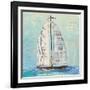 At the Regatta III Sail Sq-Courtney Prahl-Framed Art Print