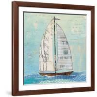 At the Regatta III Sail Sq-Courtney Prahl-Framed Art Print