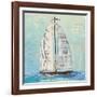 At the Regatta III Sail Sq-Courtney Prahl-Framed Art Print