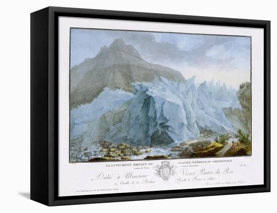 At the Rim of the Grindelwald Glacier-Caspar Wolf-Framed Stretched Canvas