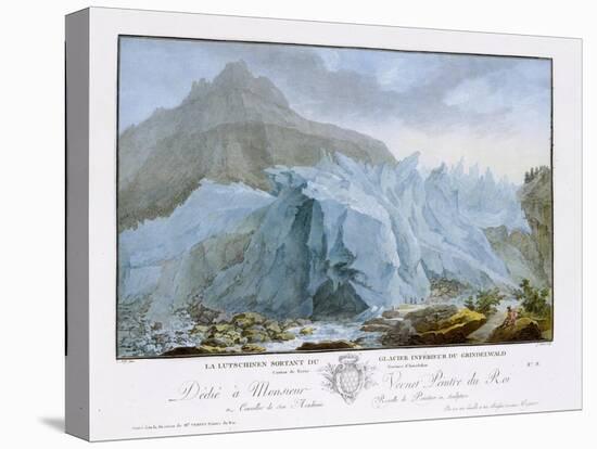 At the Rim of the Grindelwald Glacier-Caspar Wolf-Stretched Canvas