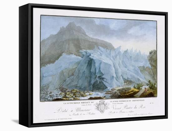 At the Rim of the Grindelwald Glacier-Caspar Wolf-Framed Stretched Canvas