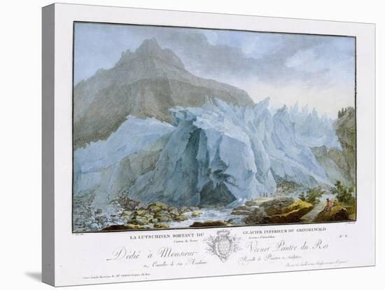 At the Rim of the Grindelwald Glacier-Caspar Wolf-Stretched Canvas