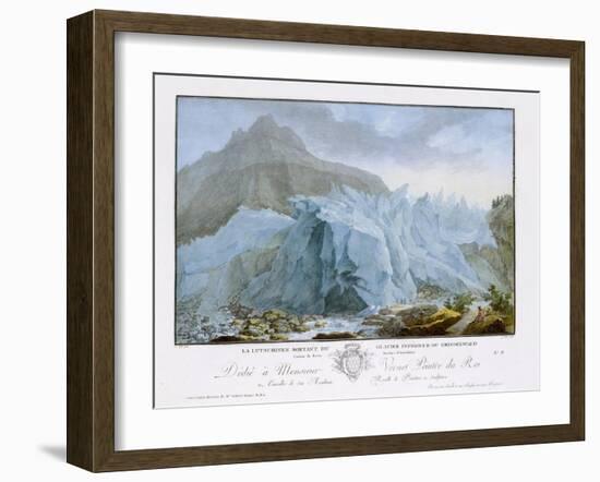 At the Rim of the Grindelwald Glacier-Caspar Wolf-Framed Giclee Print