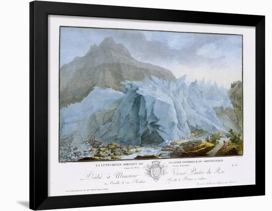 At the Rim of the Grindelwald Glacier-Caspar Wolf-Framed Giclee Print