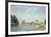 At the River's Edge, 1871-Camille Pissarro-Framed Giclee Print